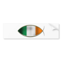Ichthus - Irish Flag Bumper Sticker