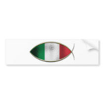 Ichthus - Italian Flag Bumper Stickers