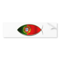 Ichthus - Portugese Flag Bumper Stickers