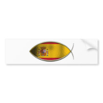 Ichthus - Spanish Flag Bumper Stickers