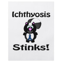 Ichthyosis Stinks Skunk Awareness Design Flyers