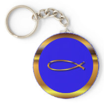 Ichthys Blue-Gold Keychain