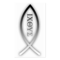 Ichthys - Christian - Jesus Fish - Pslam 43:3 business cards