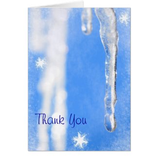 Icicles Wedding Thank You Cards (w/message)