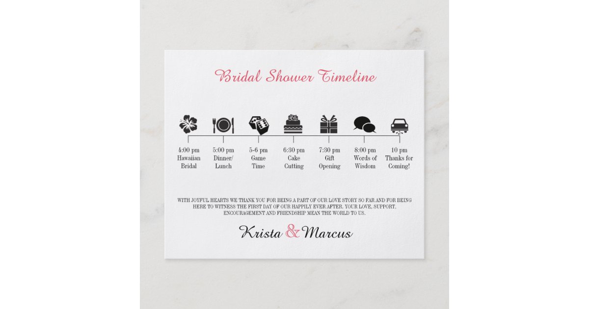 Icon Bridal Shower Program Flyer Zazzle