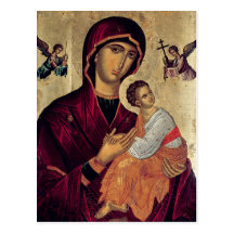Icon depicting the Holy Mother of the Passion Postcards