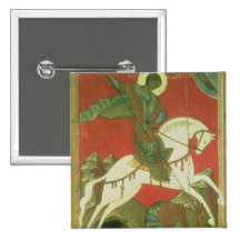 Icon of St. George and the Dragon Buttons