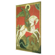 Icon of St. George and the Dragon Canvas Print