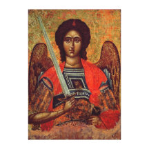 Icon of the Angel Michael, Greek, 18th century Stretched Canvas Prints