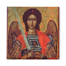 Icon of the Angel Michael, Greek, 18th century Refrigerator Magnets