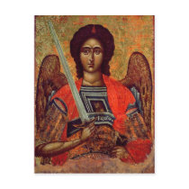 Icon of the Angel Michael, Greek, 18th century Post Card
