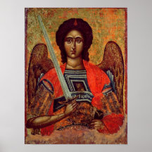 Icon of the Angel Michael, Greek, 18th century Print