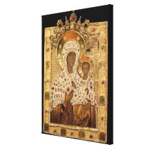 Icon of the Virgin, Smolenskaja monastery Stretched Canvas Print
