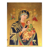 ICON - Virgin and Baby Jesus and angels POSTER posters