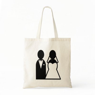 Icon Wedding Couple Canvas Bag