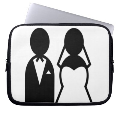 Icon Wedding Couple Computer Sleeves