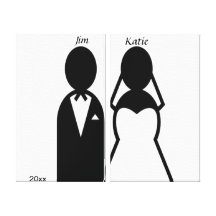 Icon Wedding Couple Gallery Wrapped Canvas