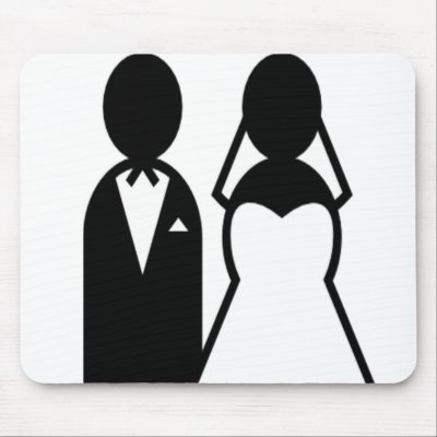 Icon Wedding Couple Mouse Pads