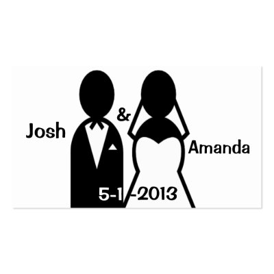 Icon Wedding Couple Thank You Card Business Cards