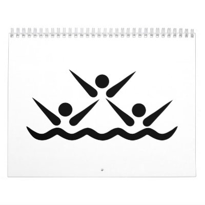 Icono de la natación sincronizada calendarios de pared Icono de la natación sincronizada calendarios de pared