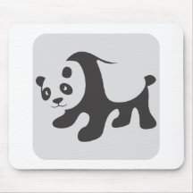 Icono del oso de panda gigante alfombrillas de ratón