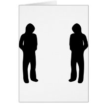 icono fresco negro de dos individuos tarjetas