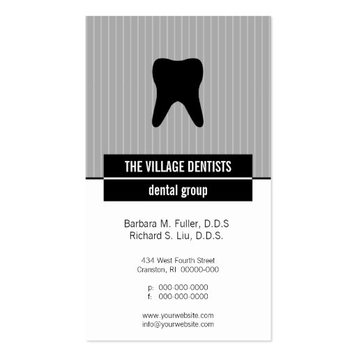 Iconographic Dental Appointment Business Cards (front side)