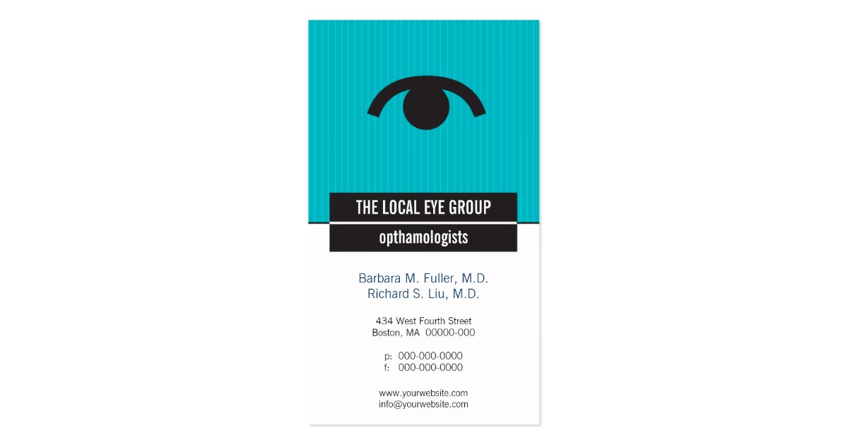 Iconographic Optical Appointment Business Card Zazzle