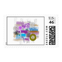 Icons - Grunge Collage - Postage Stamp