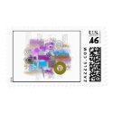 Icons - Grunge Collage - Postage Stamp stamp