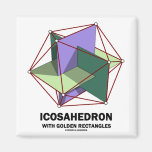 Icosahedron With Golden Rectangles (Geometry) Fridge Magnets