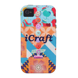 iCraft Scrapbook Paper Button Crafters iPhone Case iPhone 4/4S Covers