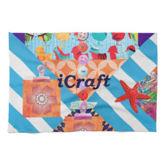 iCraft Scrapbooking and Buttons Craft Gifts Hand Towel