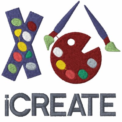iCREATE Artist Embroidered Hoodie by Embroidery4U
