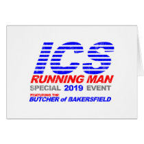 ICS Running Man Faded Card