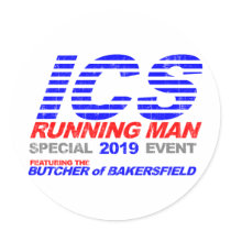 ICS Running Man Faded Sticker
