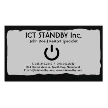 ICT business card Standby dark edge