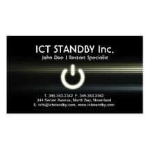 ICT cool glow business card Standby
