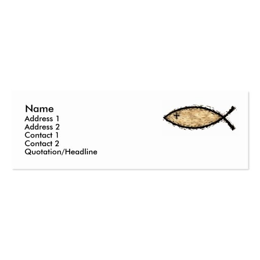 Icthus Fish business or social card Business Card (front side)