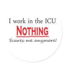 ICU Nothing Scares Me stickers
