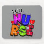 ICU Nurse Gifts, Artsy QRS design Mouse Pads