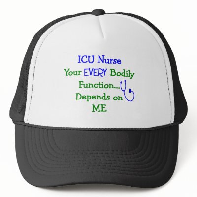 ICU Nurse Gifts Trucker Hat by gailg1957