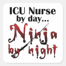 ICU Nurse Ninja Sticker