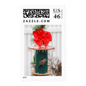 Icy Bird Feeder with Bird stamp