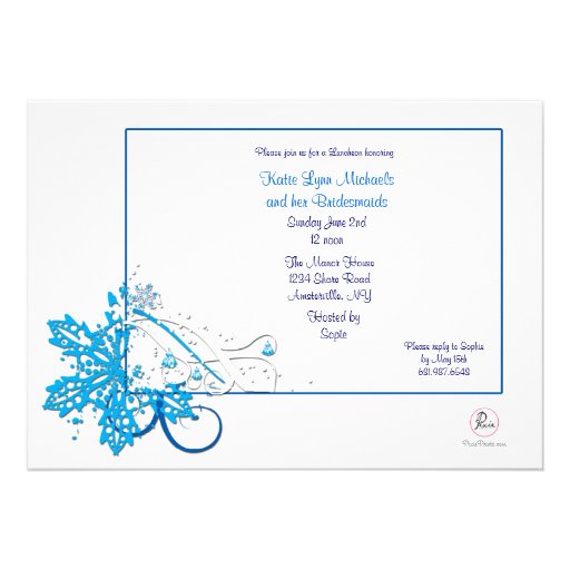 Icy Blue Bridal Shower Invitation
