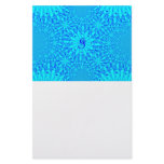 Icy Blue Fractal Monogram I Personalized Stationery