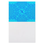 Icy Blue Fractal Monogram K Stationery Design