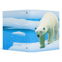 icy blue polar bear notebook binders