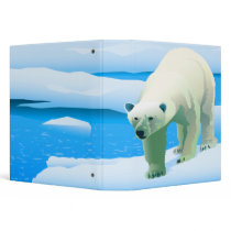 icy blue polar bear notebook binders