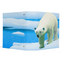 icy blue polar bear notebook binders